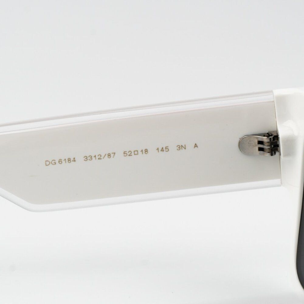SALE! NEW D&G DG6184 331287 White Dark Grey Square Unisex Sunglasses - Picture 12 of 14